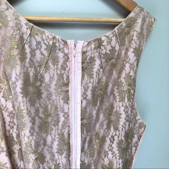 Ark & Co Light pink Gold Lace Dress - Picture 5 of 13